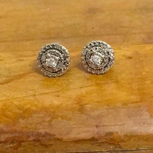 Diamond stud earrings